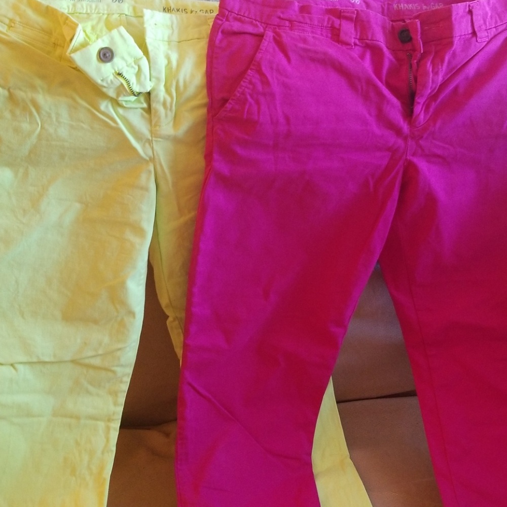 Broken-in khaki pants